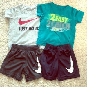 Nike toddler boy  - 4 piece tee and short set